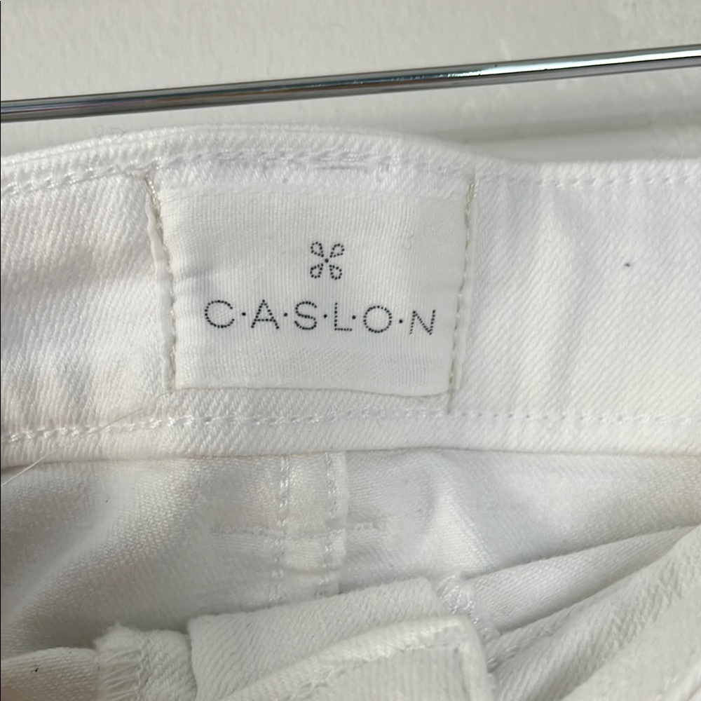White Denim Mini Skirt - Picture 2 of 3